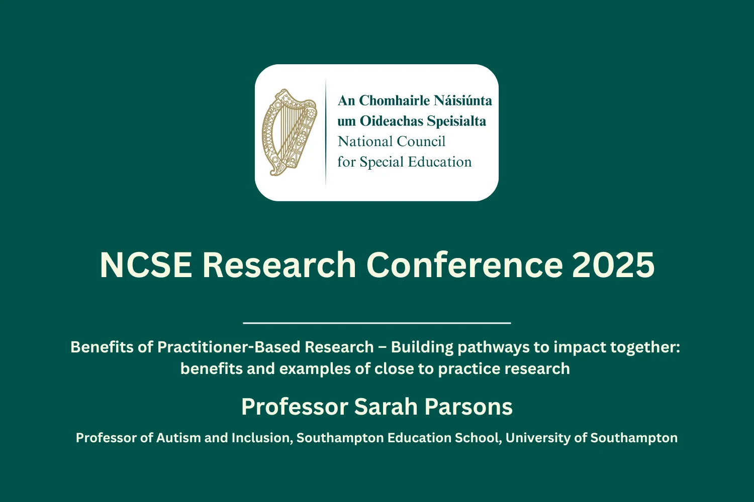 NCSE Research Conference 2025 poster