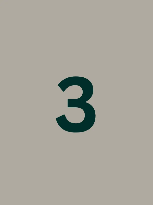 The number 3 on a beige background