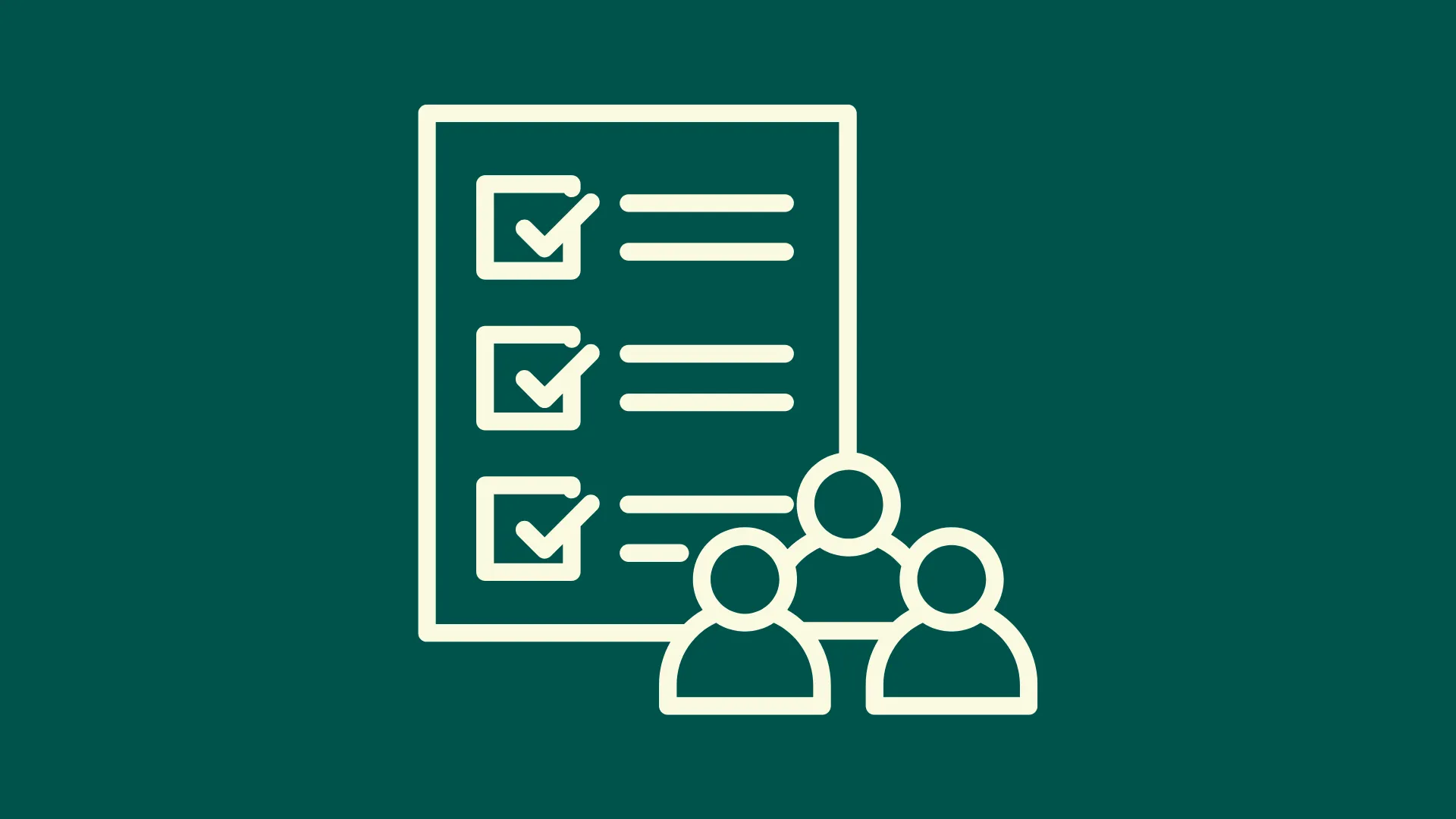 Checklist with three people icons representing ongoing review